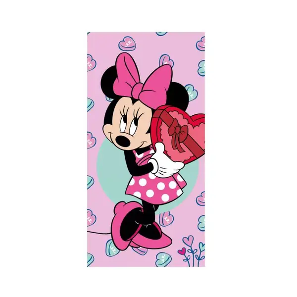 Prosop de plaja, 100%bumbac 70 x 140 cm, Model Minnie Mouse, Multicolor Engros