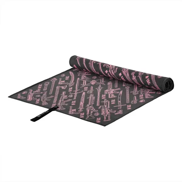 Prosop Microfibra M-TAC Weapon 80×40 cm - NEGRU + ROZ