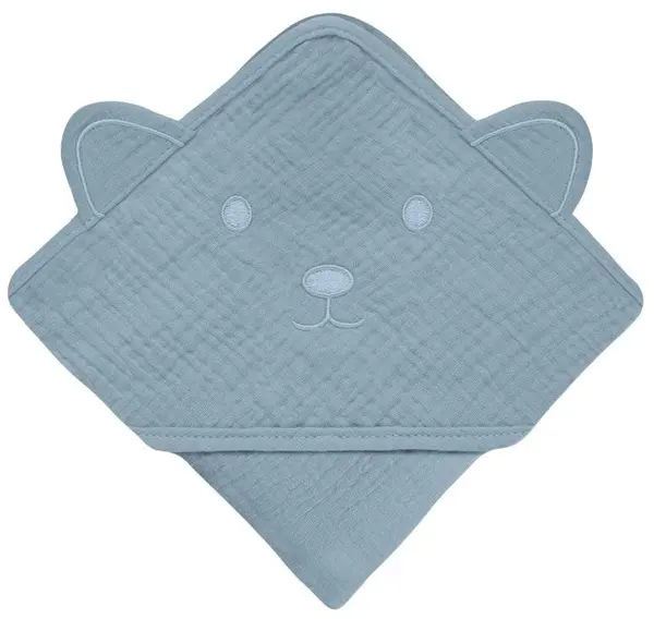 Prosop pentru bebeluși cu glugă Lionelo - 80 x 80 cm, Grey