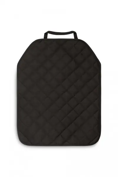 Protecie Universala pentru spatar scaun auto Caretero Protective Mat Negru 64x50 cm, Material matlasat, Prindere cu elastic