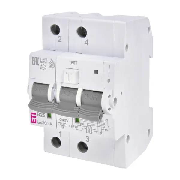 Protectie arc electric AFDD KZS, AFDD 3M2p 25A 30mA 10kA ETI 002173816