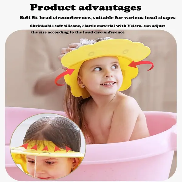 Protectie baita Little Mom Duckling Yellow pentru ochi si urechi, flexibila, ajustabila, cu margini rotunjite