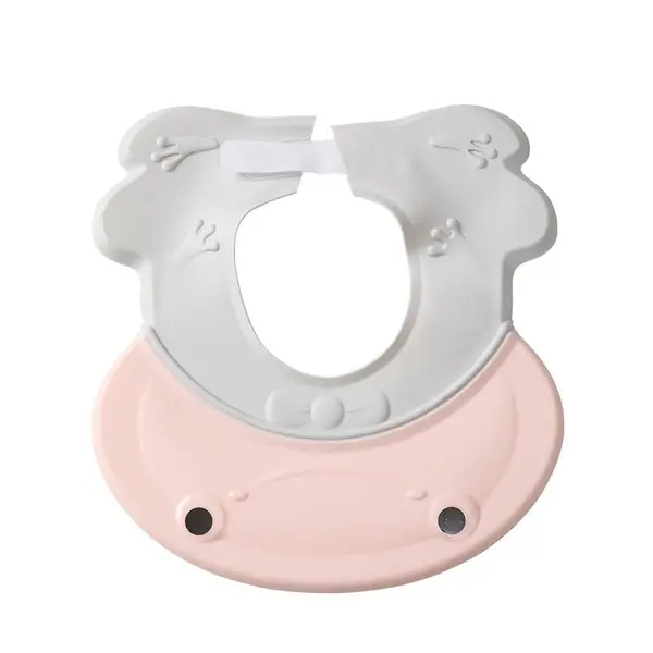Protectie baita Little Mom Frog Pink pentru ochi si urechi, ajustabila, flexibila, cu fixare prin clama, dimensiune 27.5 x 26.5 cm