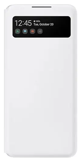 Protectie Book Cover Samsung Smart S View EF-EA426PWEGEE pentru Samsung Galaxy A42 5G (Alb)