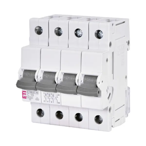 Protectie circuit ETIMAT P6 3P+N C10 curba C ETI 001900428