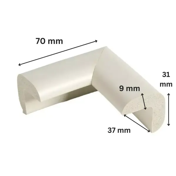 Protectie colturi Car Boy Safety 37x70x31x9mm Gri Deschis