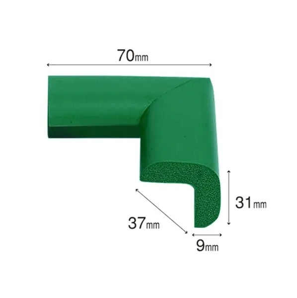 Protectie colturi Car Boy Safety 37x70x31x9mm Verde