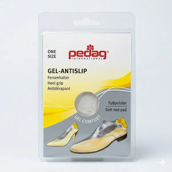 Protecție din gel antiderapant pentru călcâi Pedag Gel-Antislip Art 138, mărime universală