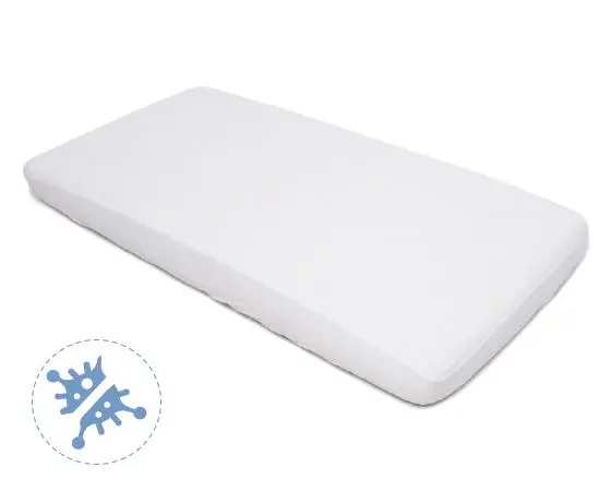 Protectie impermeabila anti-bacteriana pentru saltea 120x60 cm KikkaBoo din bumbac,compatibila cu saltele cu grosime maxim 15cm