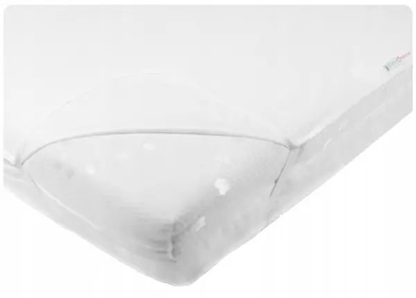 Protectie impermeabila pentru saltea, cu benzi elastice de fixare la colturi, lavabila, antialergica si anti-acarieni, dimensiune 120 x 60 cm, white