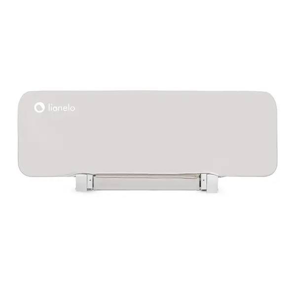Protectie laterala pat, Lionelo, Lora, Pliabila, Sistem de blocare StandSafe, Geanta de transport inclusa, 105 x 45 cm, Bej