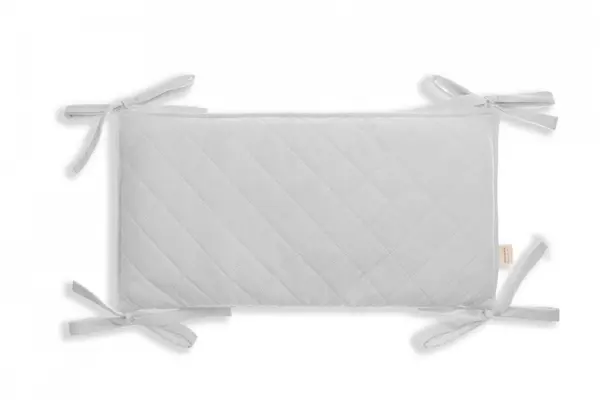 Protectie laterala pentru patut pachet 3x60 cm catifea Gri