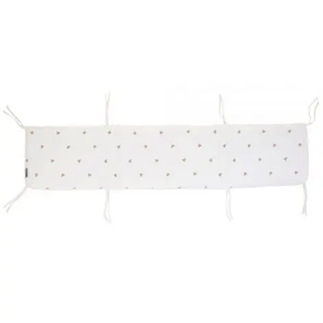 Protectie patut Childhome Jerse Muselina 35x170 cm, Inimioare