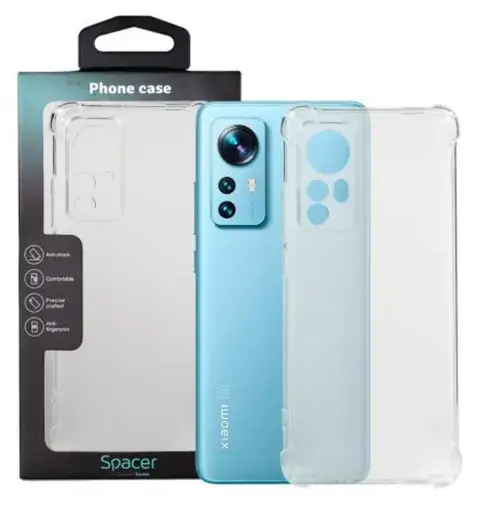 Protectie pentru spate Spacer SPPC-XI-12X-CLR pentru Xiaomi 12X, Transparenta