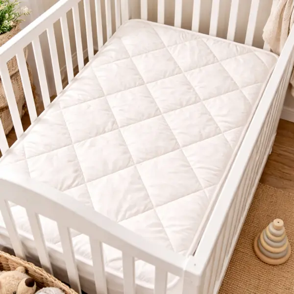 Protectie saltea pentru Patut Bebe Lana Merino 100% LanaWool 70x120 cm 900 g mp Exterior Bumbac OekoTex Clasa 1 Topper, Alb 70x120 cm, Alb