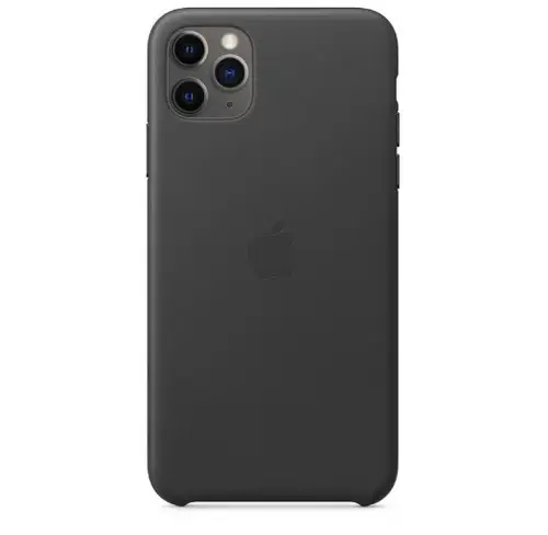 Protectie Spate Apple mx0e2zm/a pentru Apple iPhone 11 Pro Max, Piele naturala (Negru)