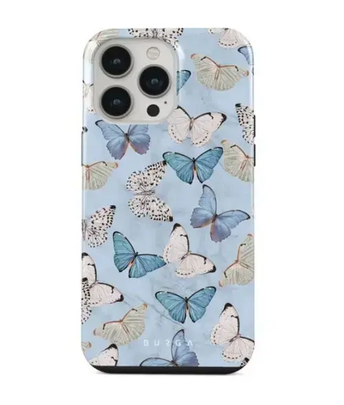 Protectie Spate Burga Dual Layer Give Me Butterflies pentru Apple iPhone 14 Pro (Multicolor)