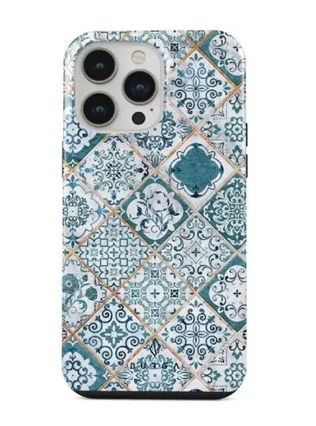 Protectie Spate Burga Dual Layer Tropical Oasis pentru Apple iPhone 14 Pro (Multicolor)
