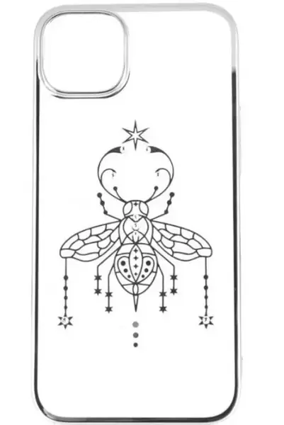 Protectie Spate Devia Summer Series pentru Apple iPhone 14 (Transparent/Argintiu)