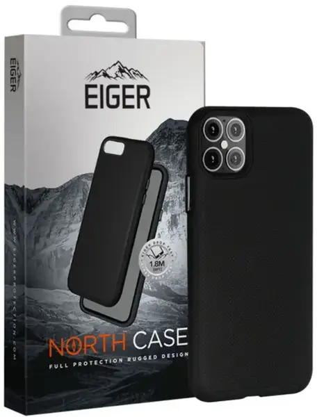 Protectie Spate Eiger North Case EGCA00225 pentru iPhone 12 Pro Max (Negru)