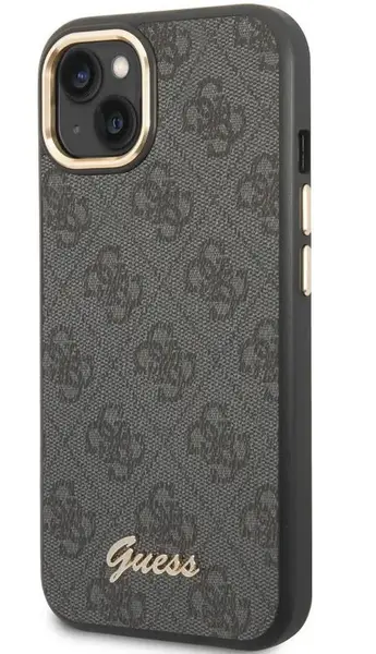 Protectie Spate Guess 4G Metal Camera Outline pentru Apple iPhone 14 Plus (Negru)