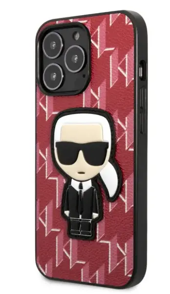 Protectie Spate Karl Lagerfeld Monogram Ikonik pentru Apple iPhone 13 Pro (Rosu)