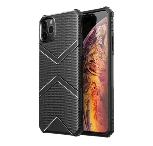 Protectie Spate Lemontti Diamond Shield SYA001175402A pentru Apple iPhone 12 / 12 Pro (Negru)