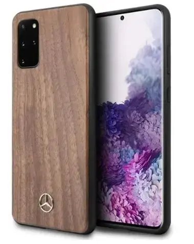 Protectie Spate Mercedes-Benz Wood pentru Samsung Galaxy S20 Plus (Maro)