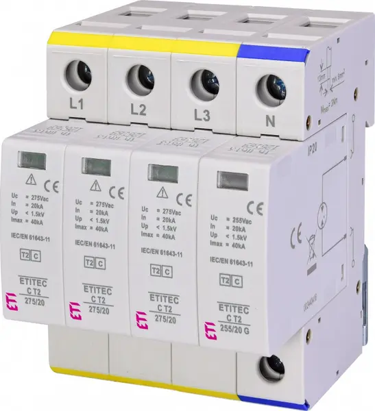 protectie supratensiuni etitec c t2 275/20 3+1 002440403