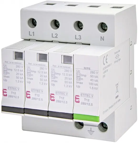 protectie supratensiuni etitec v t12 280/12,5 3+1 002442908
