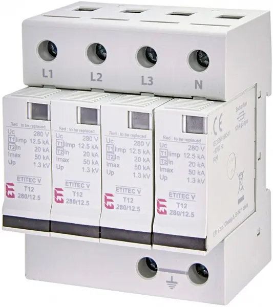 protectie supratensiuni etitec v t12 280/12,5 4+0 002442907