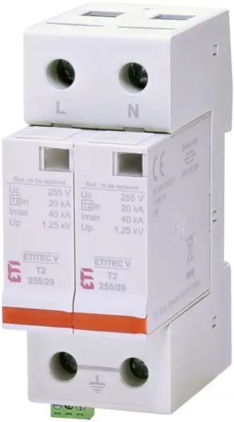 protectie supratensiuni etitec v t2 255/20 2+0 rc 002442959