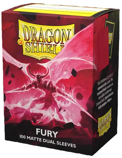 Protecții pentru cărți de joc Dragon Shield Dual Sleeves - Matte Fury (100 buc.)
