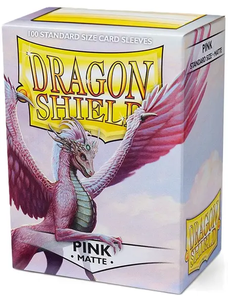 Protecții pentru cărți de joc Dragon Shield Sleeves - Matte Pink (100 buc.)