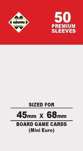 Protecții pentru cărți de joc Kaissa Premium Sleeves 45 x 68 (Mini Euro) - 50 buc.