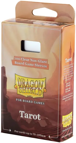 Protecții pentru cărți Dragon Shield - Tarot, Clear/Non-Glare, 70 x 120mm (100 buc)