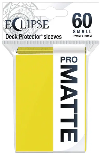 Protecții pentru cărți Ultra Pro - Eclipse Matte Small Size, Lemon Yellow (60 buc.)
