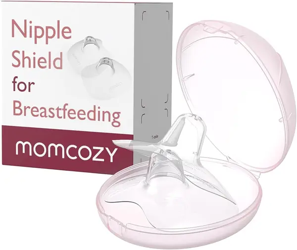 Protecții pentru mameloane din silicon Momcozy - 20 mm, 2 bucăți, roz