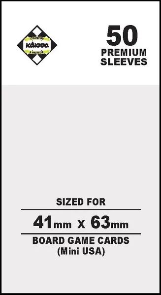 Protectoare pentru carduri Kaissa Premium Sleeves 41 x 63 mm (Mini USA) - 50 buc.