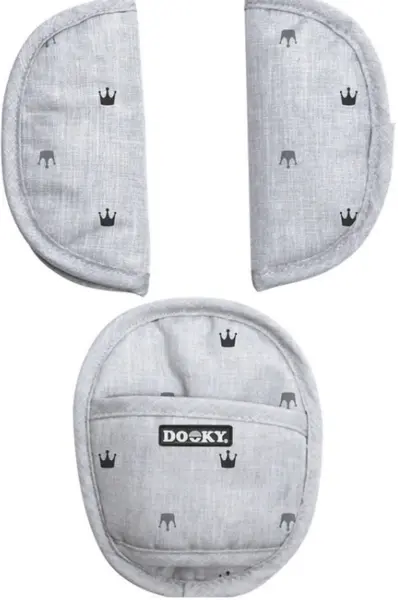 Protectoare pentru centură de siguranță și auto Dooky - Light Grey Crown
