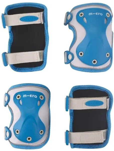Protectoare pentru genunchi și coate Micro - Reflective, albastre, mărimea S