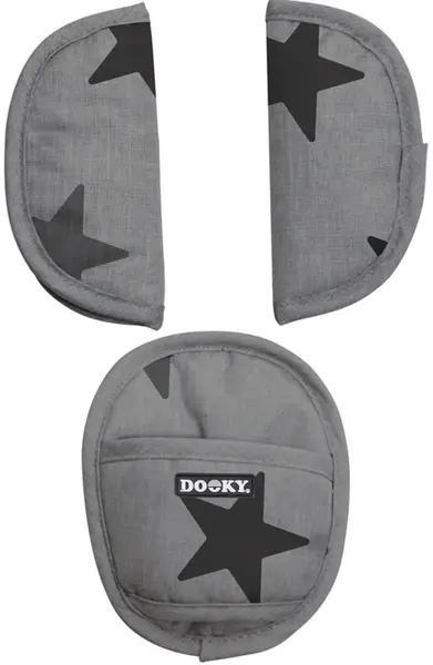 Protectoare pentru scaune si centura auto Dooky - Grey Stars