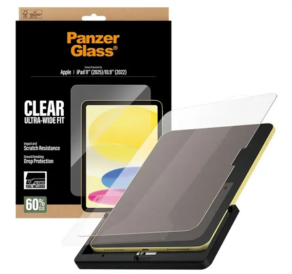 Protector de sticlă PanzerGlass - Ultra Wide Fit, iPad 10/11, transparent