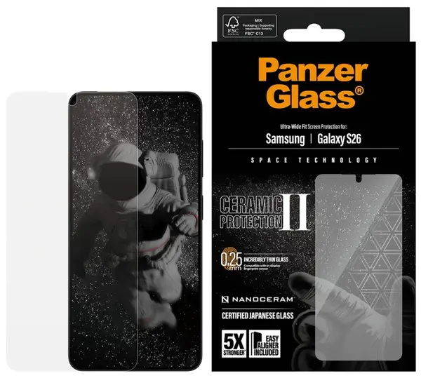 Protector de sticlă PanzerGlass – UWF Ceramic II, Galaxy S26