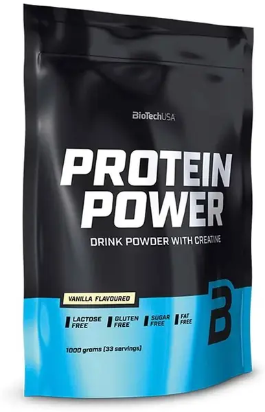 Protein Power, căpșună și banană, 1000 g, BioTech USA