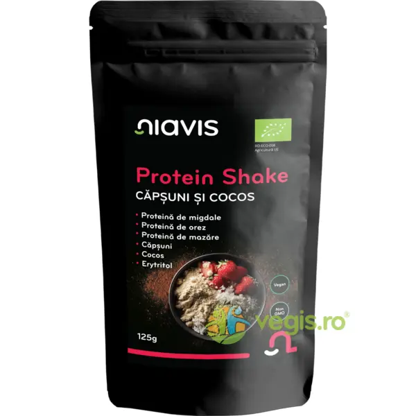 Protein Shake cu Capsuni si Cocos Ecologic/Bio 125g