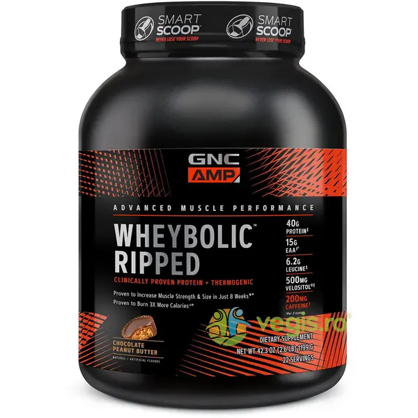 Proteina din Zer cu Aroma de Ciocolata si Unt de Arahide Amp Wheybolic Ripped 1199g