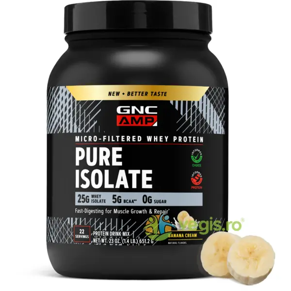 Proteina Izolata din Zer cu Aroma de Crema de Banana 651.2g