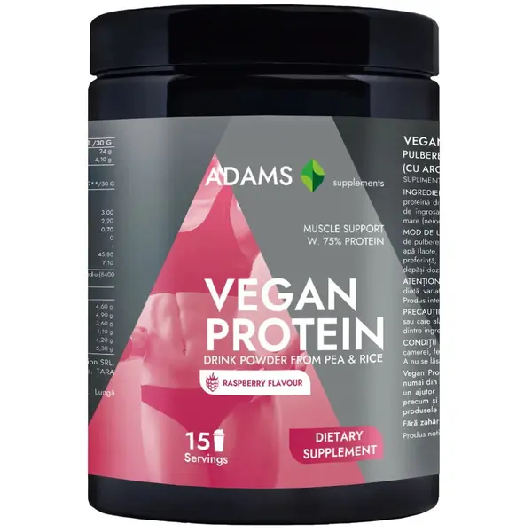 Proteina Vegana cu Aroma de Zmeura 454g
