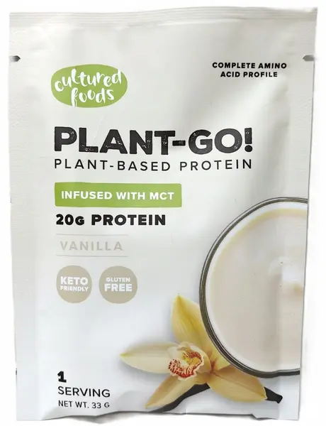 Proteină vegană cu MCT, fără zahăr, vanilie, 33 g, Plant-Go!